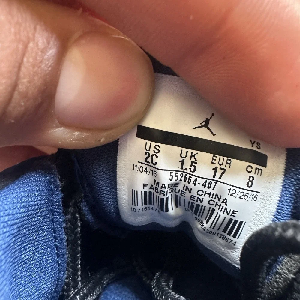 Nike Air Jordan, Retro 13, NEW Brave Blue Baby Infant Crib Shoes, US Size 2C